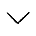 Black V-shaped checkmark or downward chevron symbol on white background