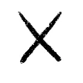 Black grunge X mark symbolizing cancellation, error, or crossing out