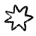 Minimalist star-like symbol representing zodiac signs and astrology